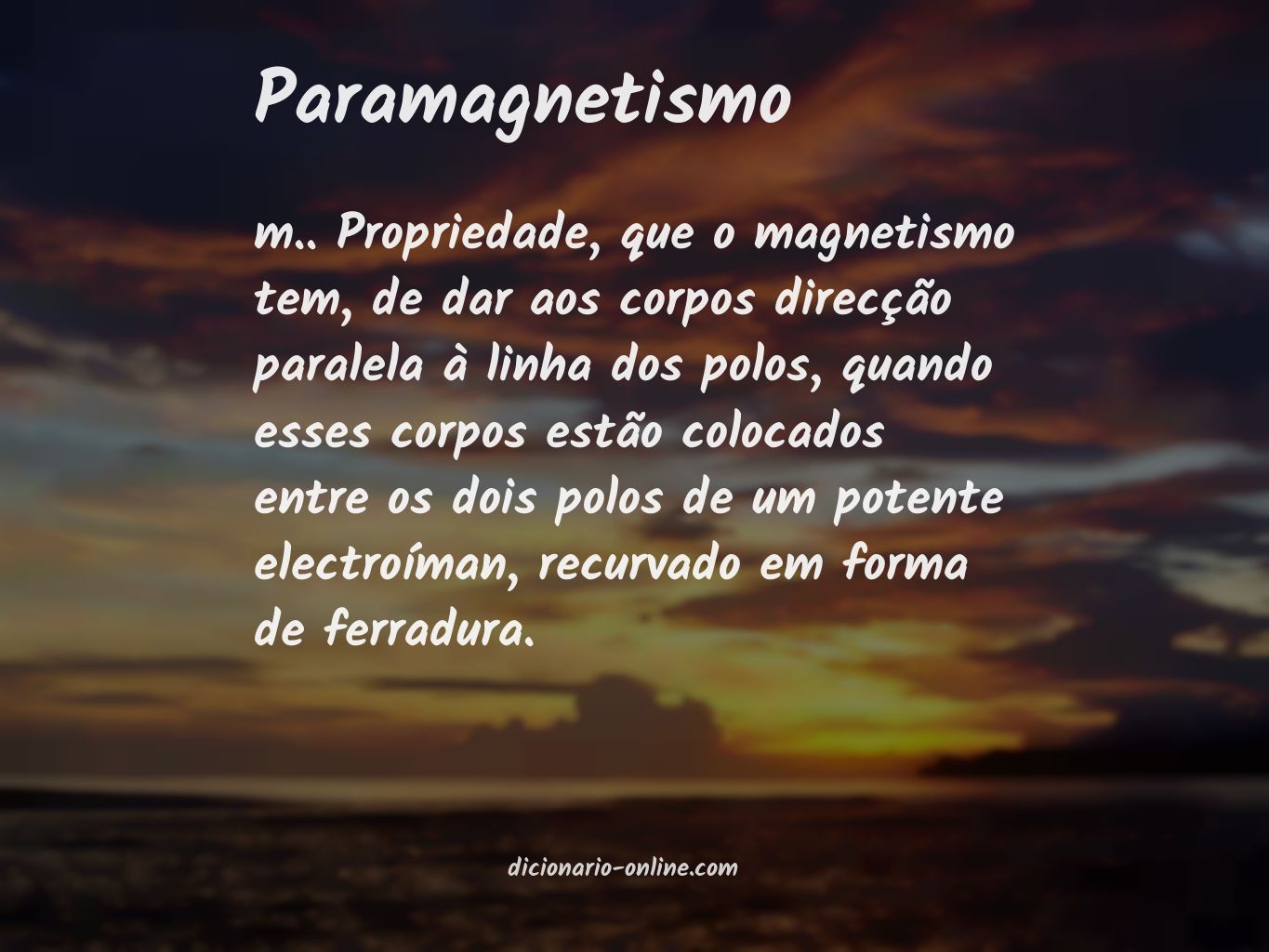 Significado de paramagnetismo