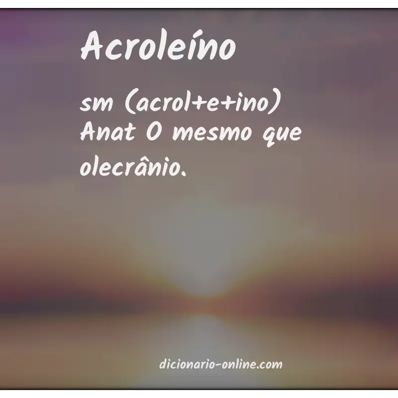 Significado de acroleíno