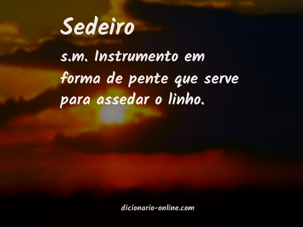 Significado de sedeiro