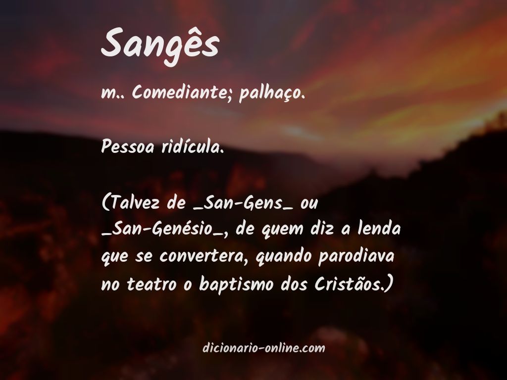 Significado de sangês