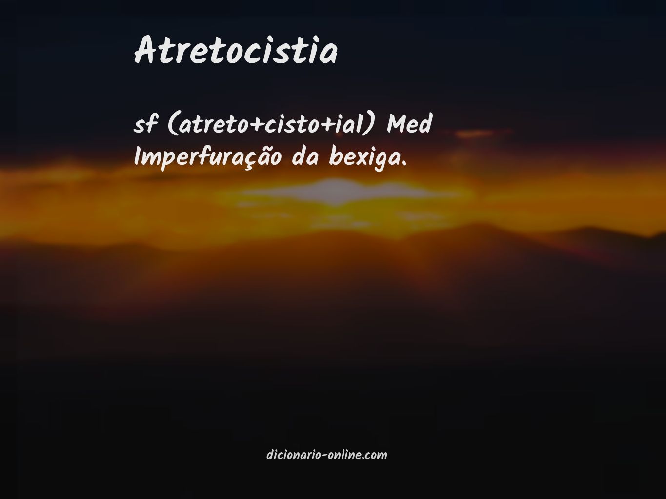 Significado de atretocistia