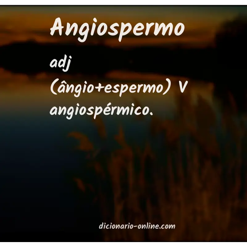 Significado de angiospermo