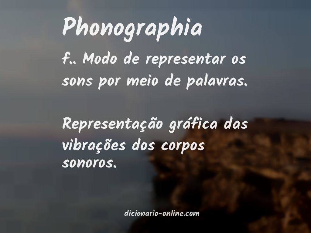 Significado de phonographia