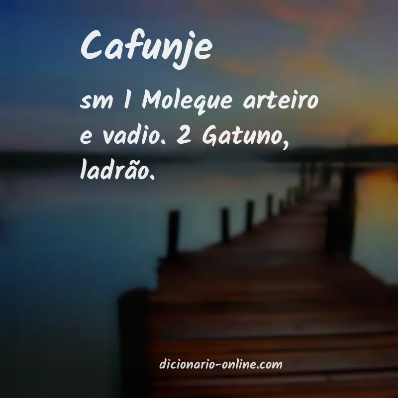 Significado de cafunje