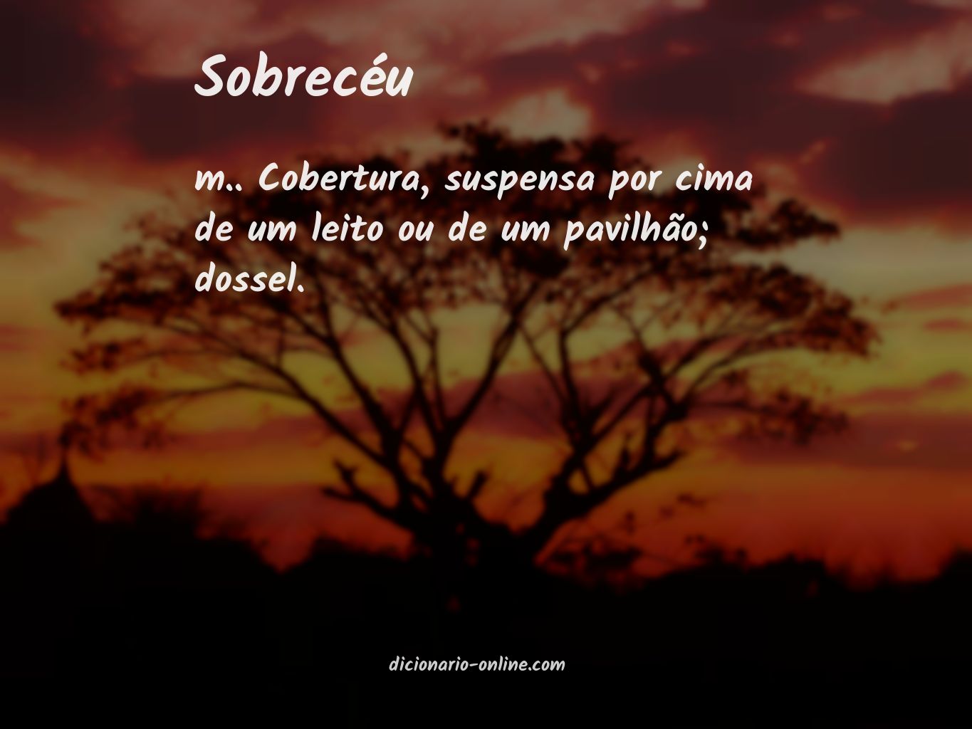 Significado de sobrecéu