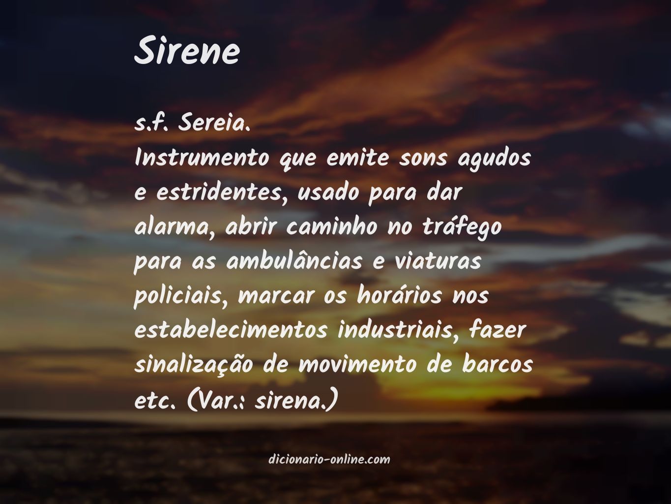 Significado de sirene