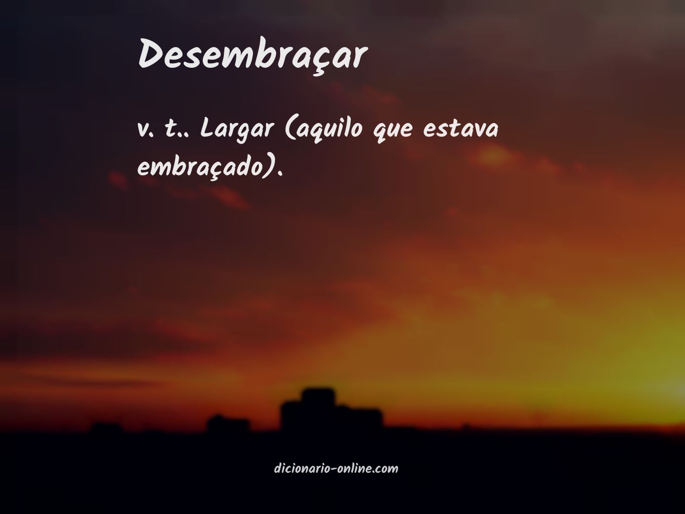 Significado de desembraçar