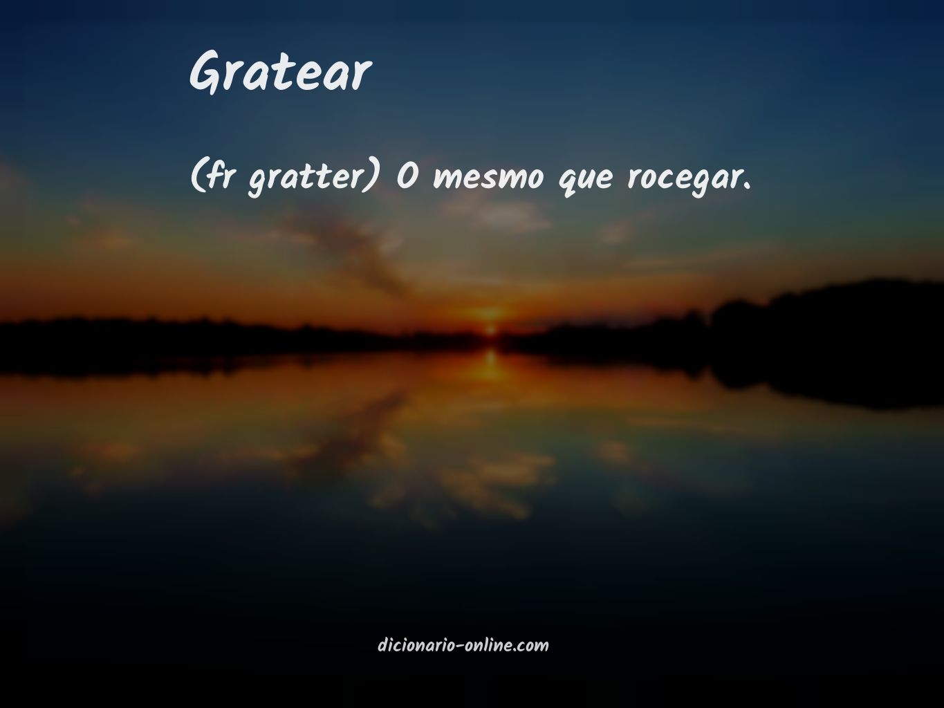 Significado de gratear