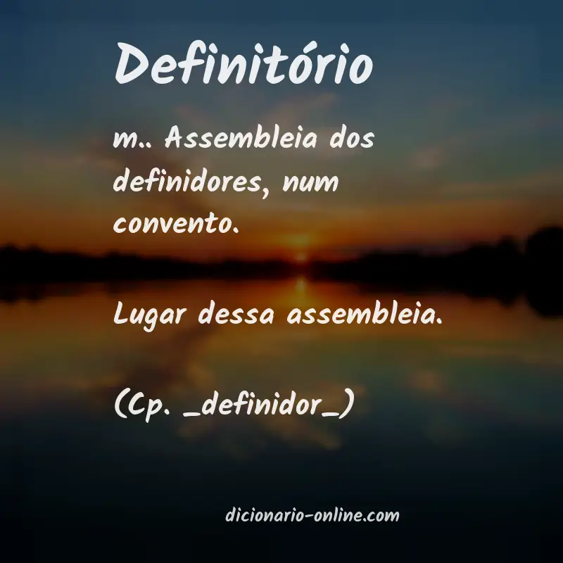Significado de definitório