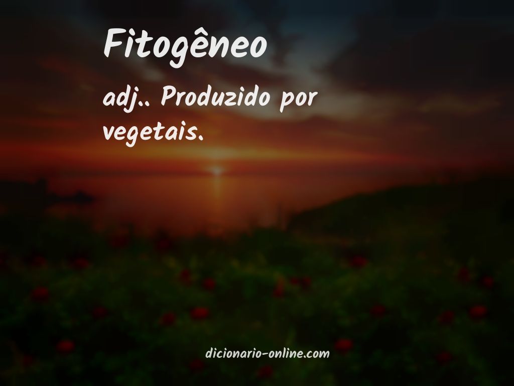 Significado de fitogêneo