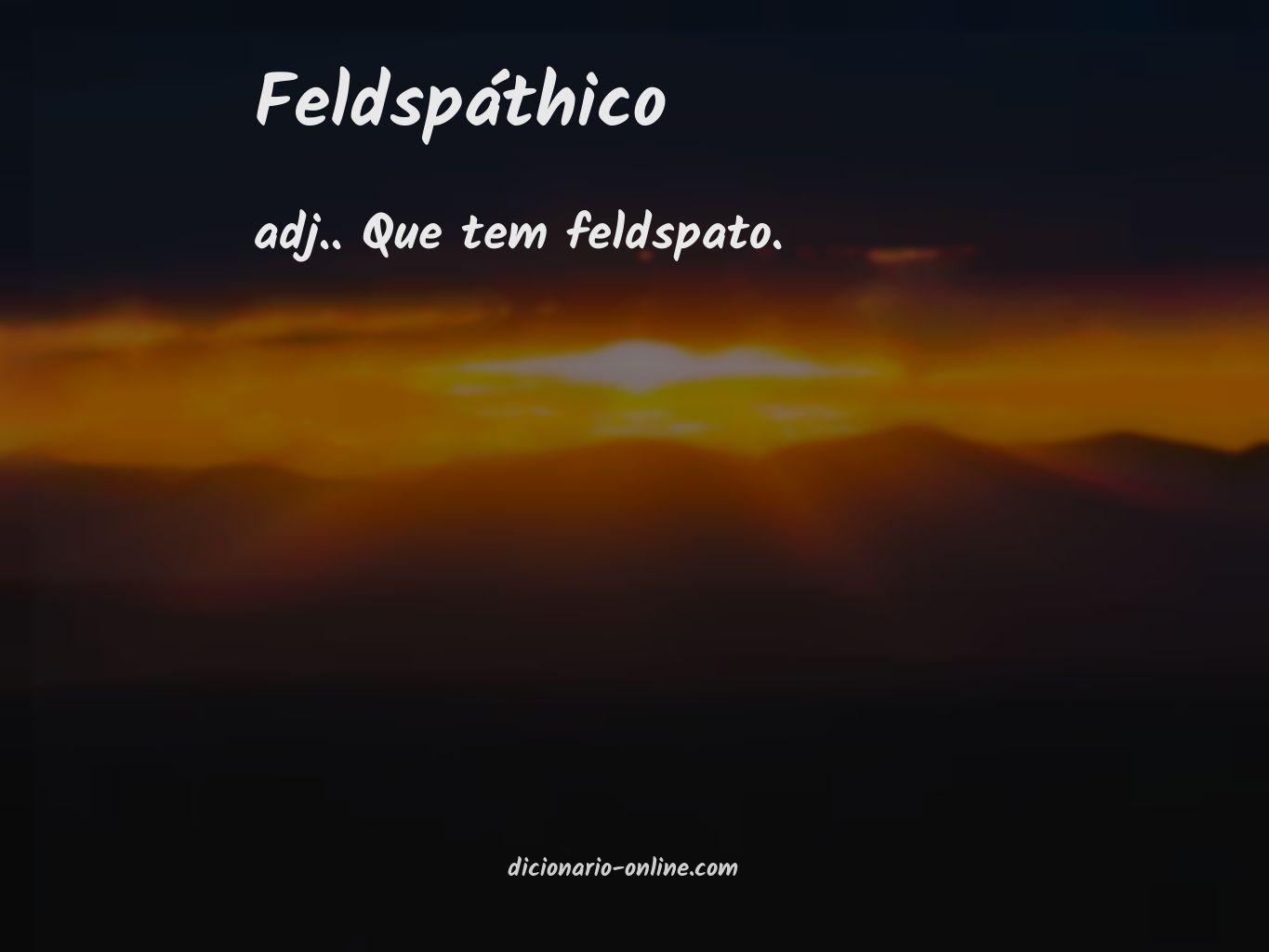 Significado de feldspáthico