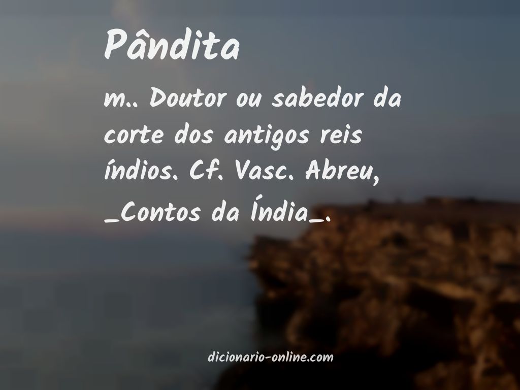 Significado de pândita