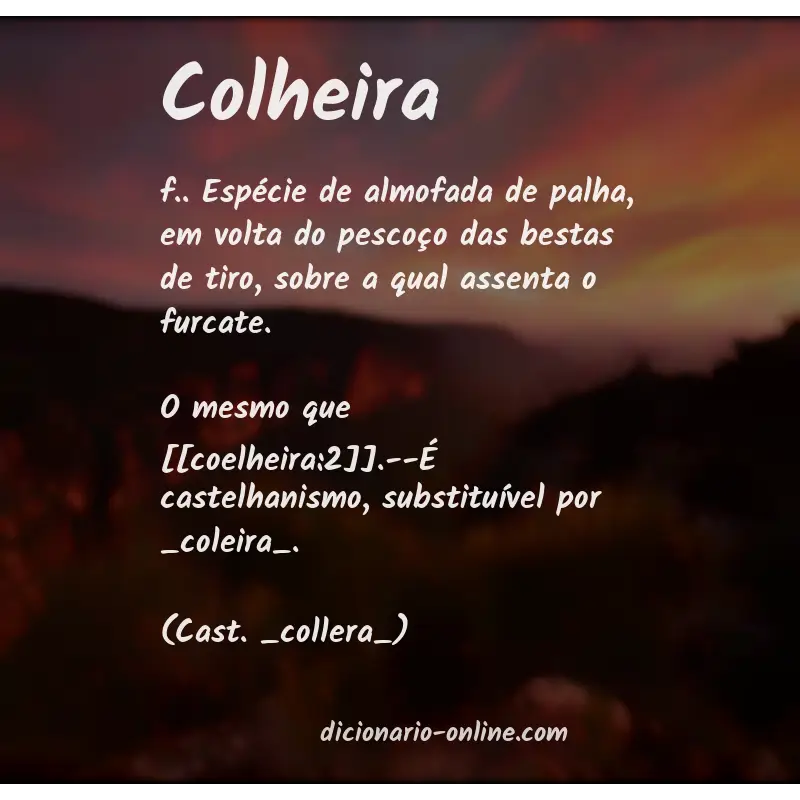 Significado de colheira