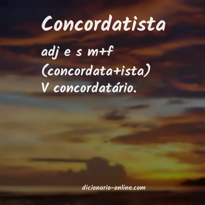 Significado de concordatista