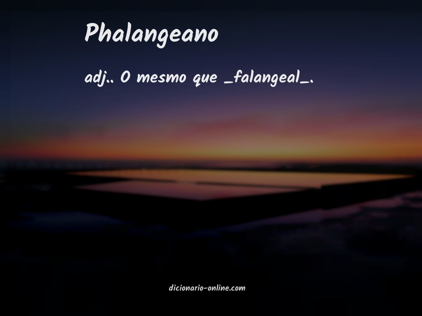 Significado de phalangeano