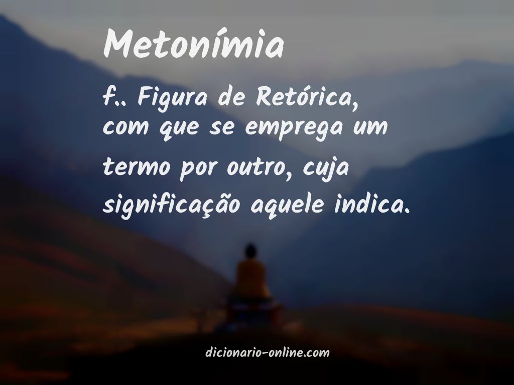 Significado de metonímia