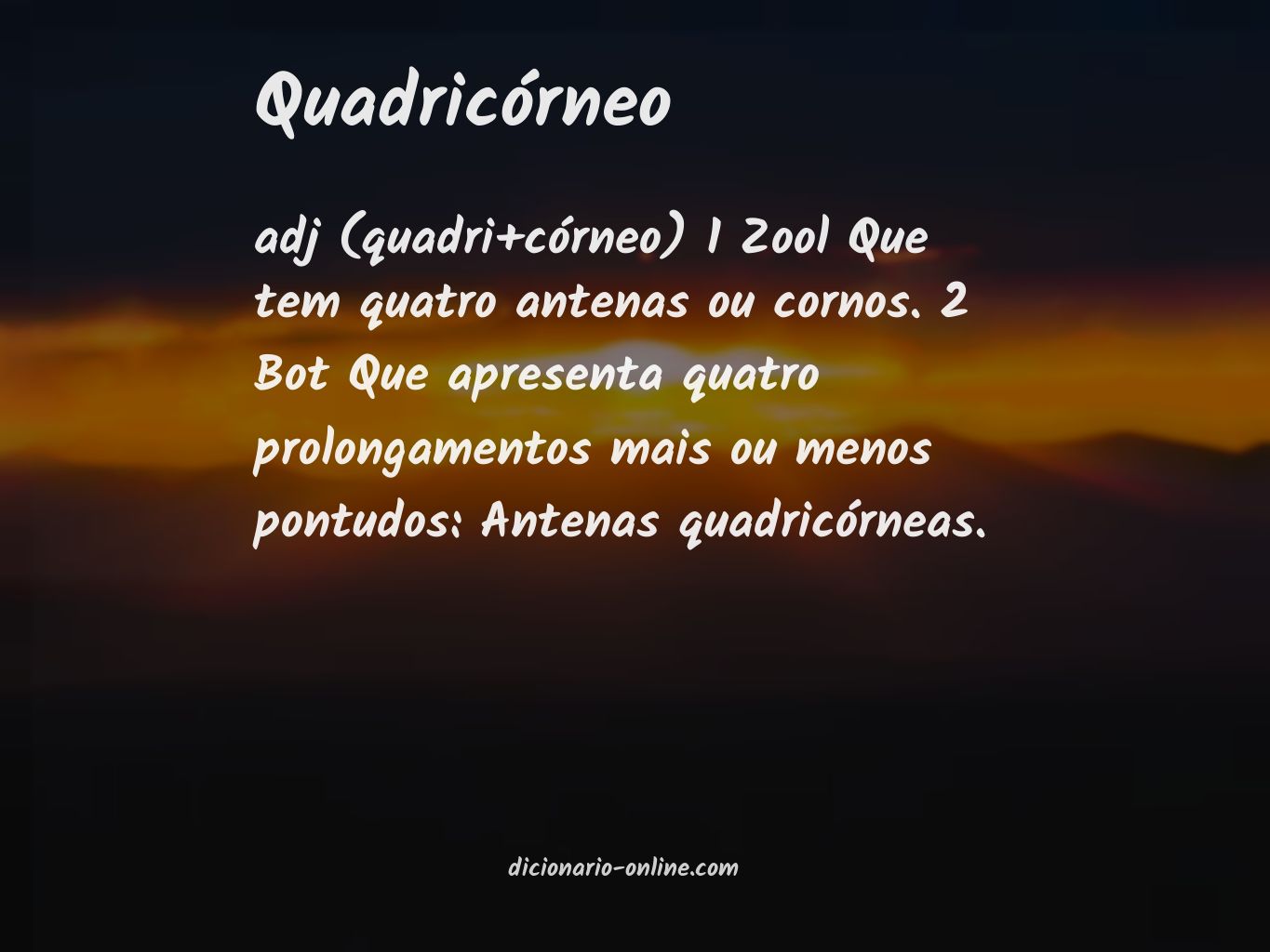 Significado de quadricórneo