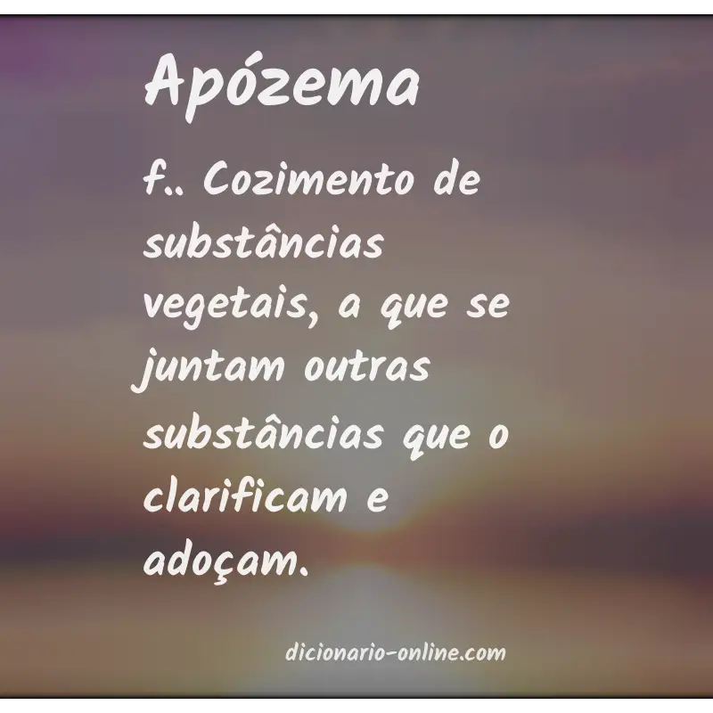 Significado de apózema