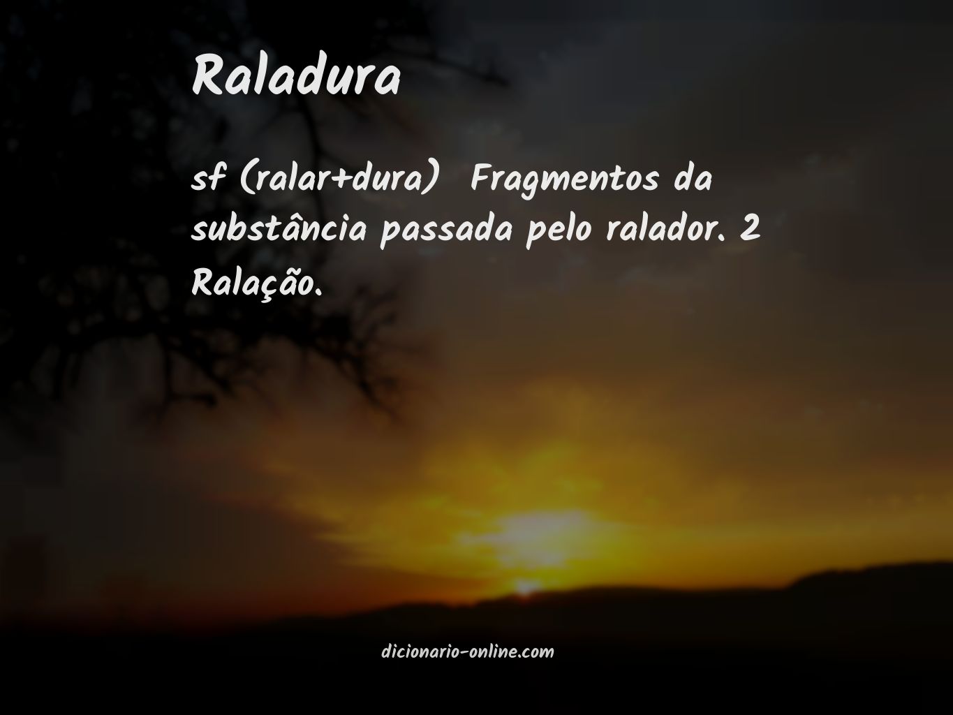 Significado de raladura