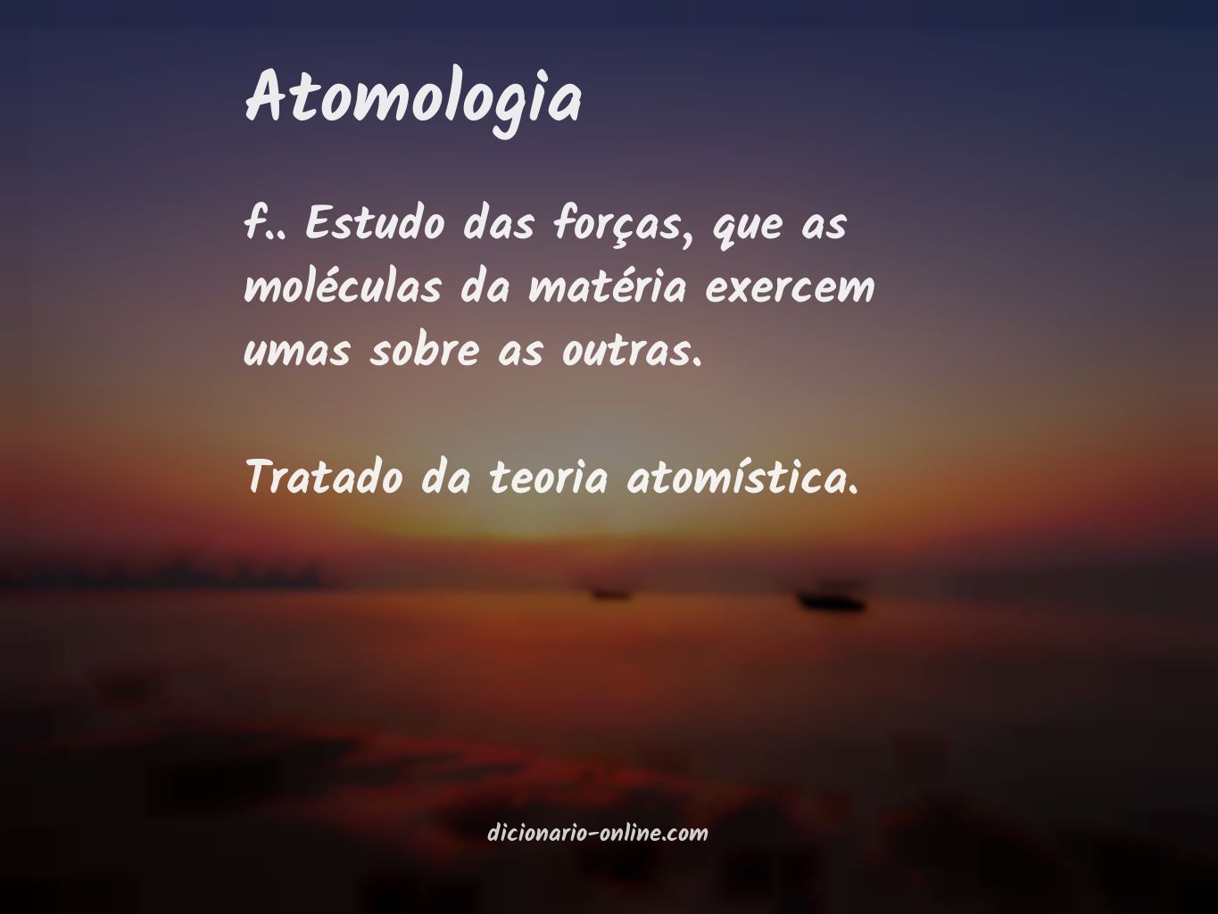 Significado de atomologia