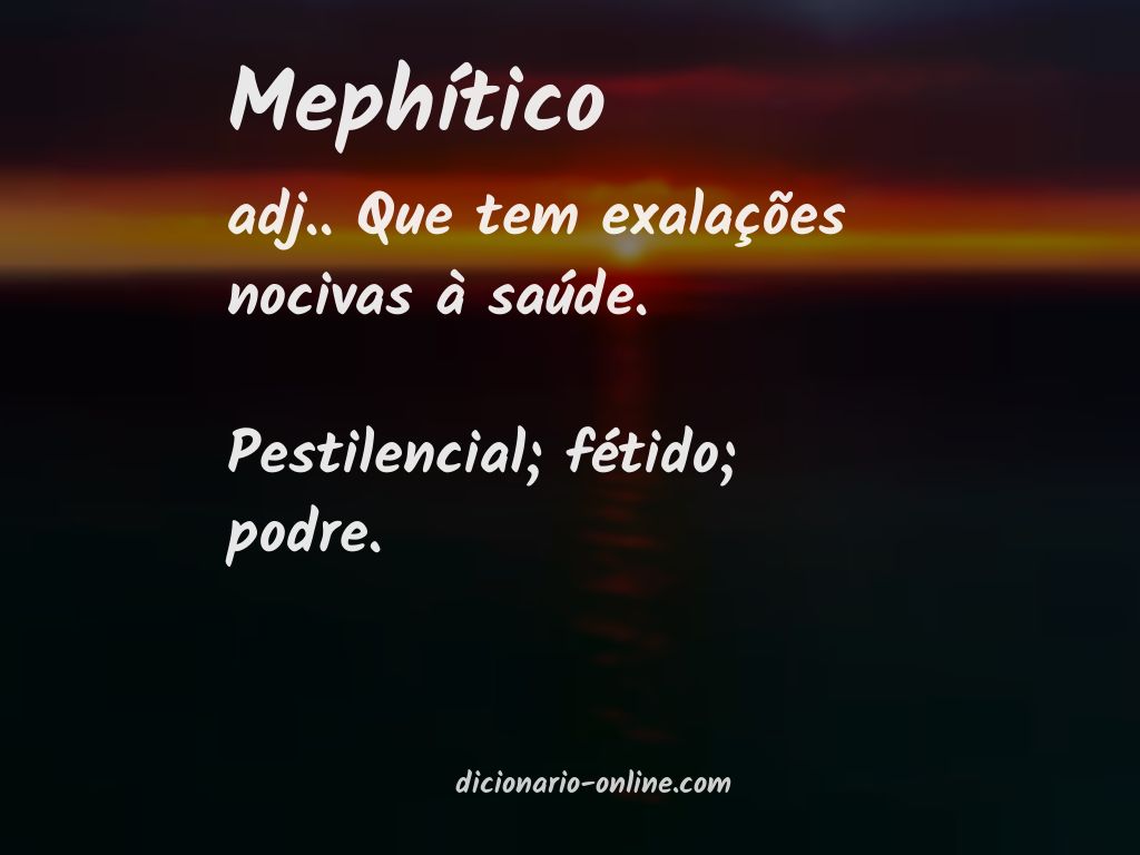 Significado de mephítico