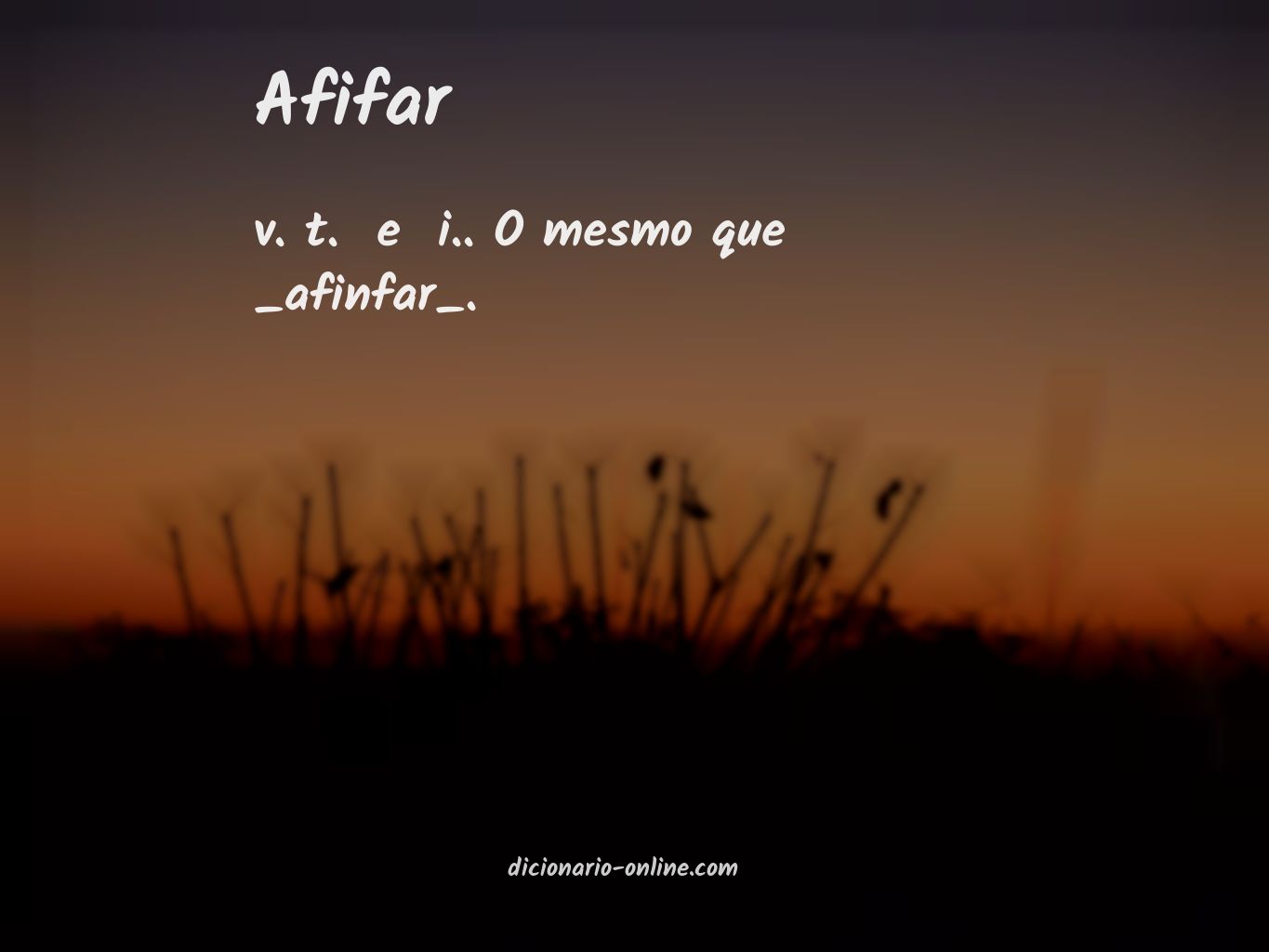 Significado de afifar