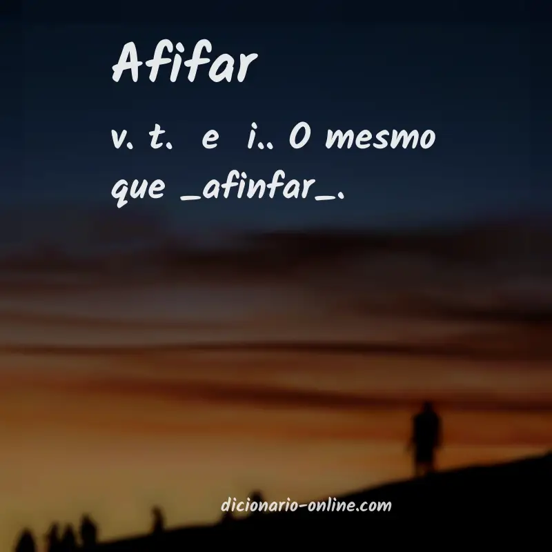 Significado de afifar