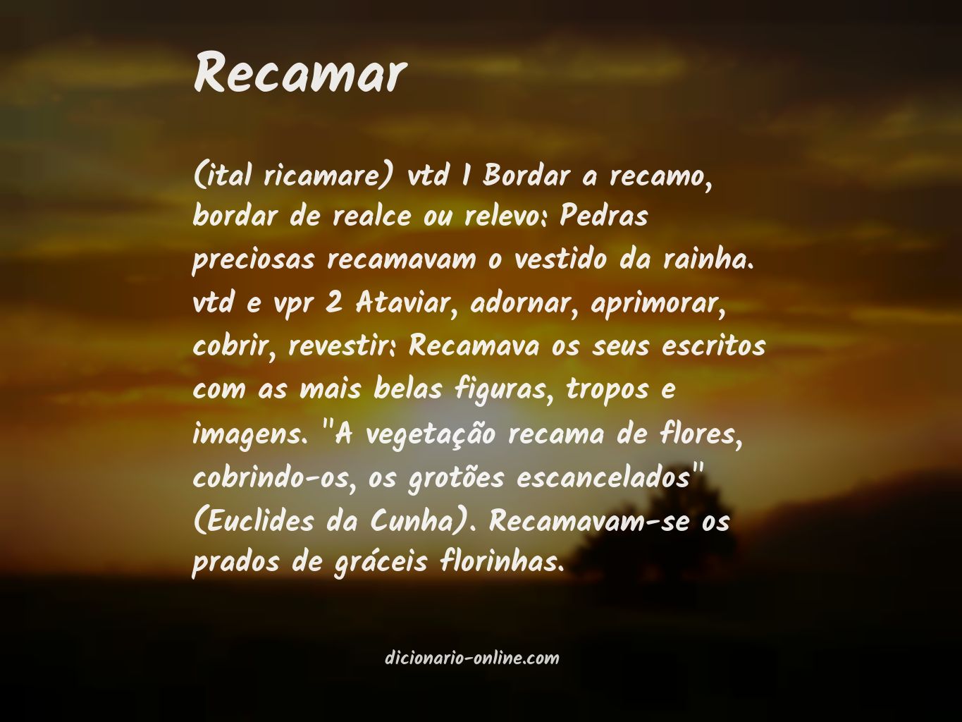 Significado de recamar