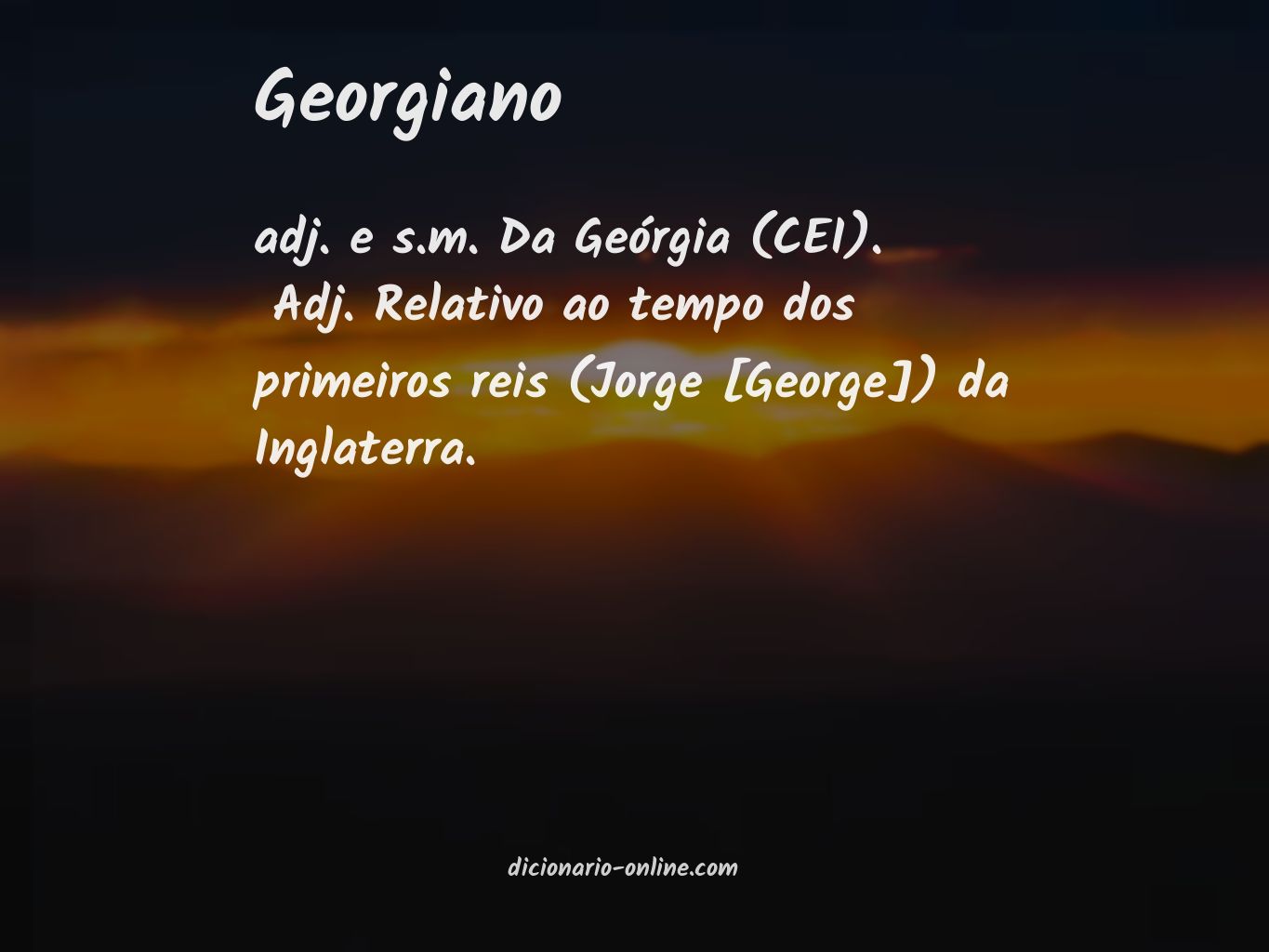 Significado de georgiano