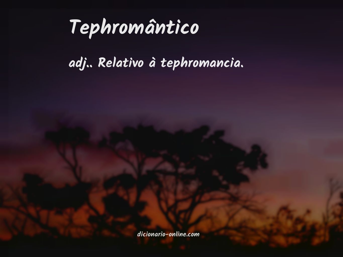 Significado de tephromântico