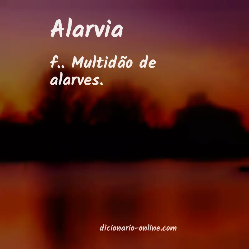 Significado de alarvia