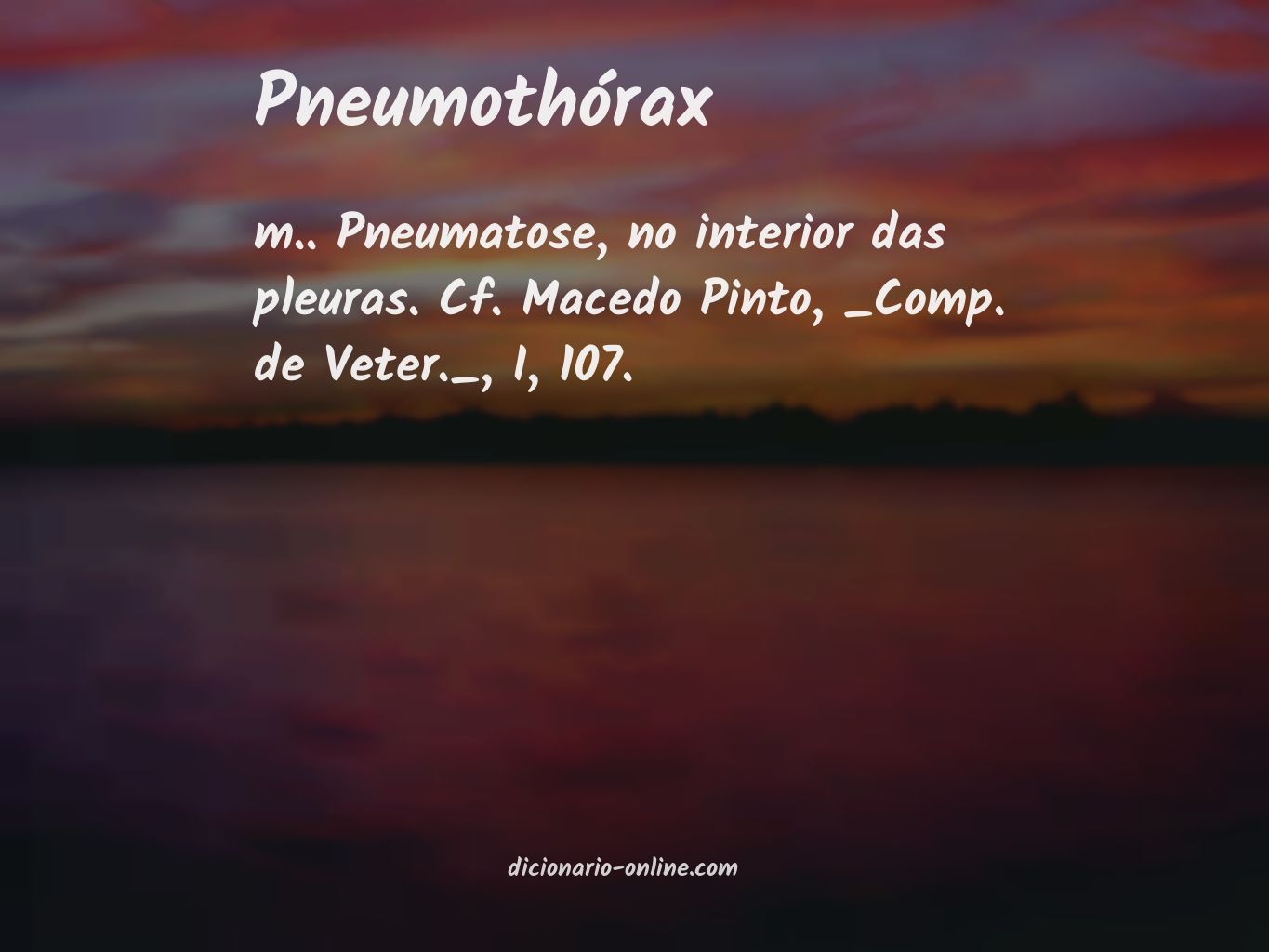 Significado de pneumothórax