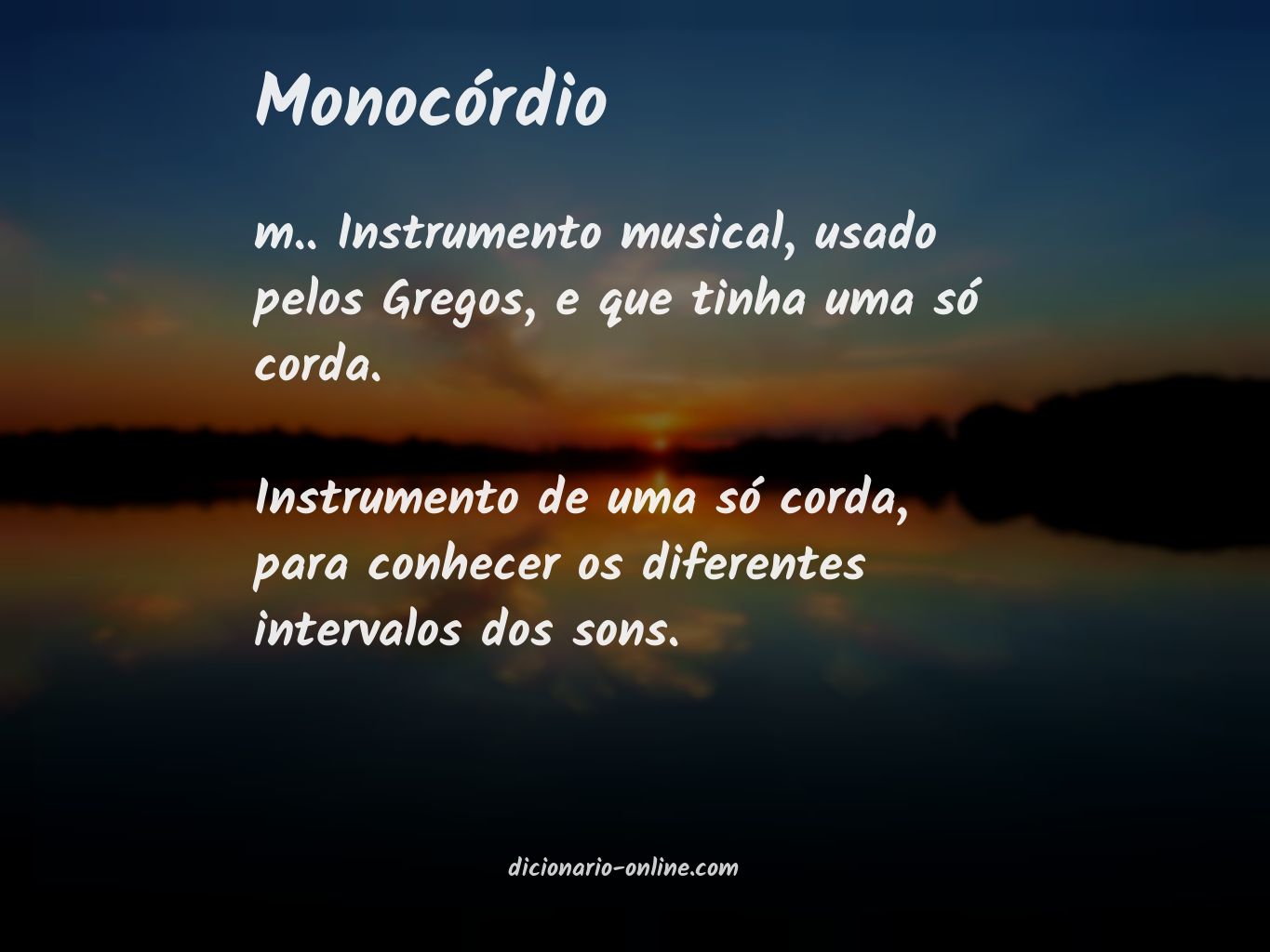 Significado de monocórdio