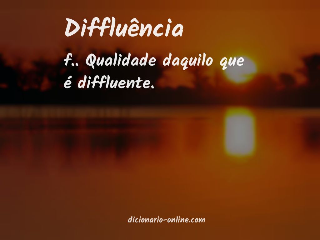 Significado de diffluência