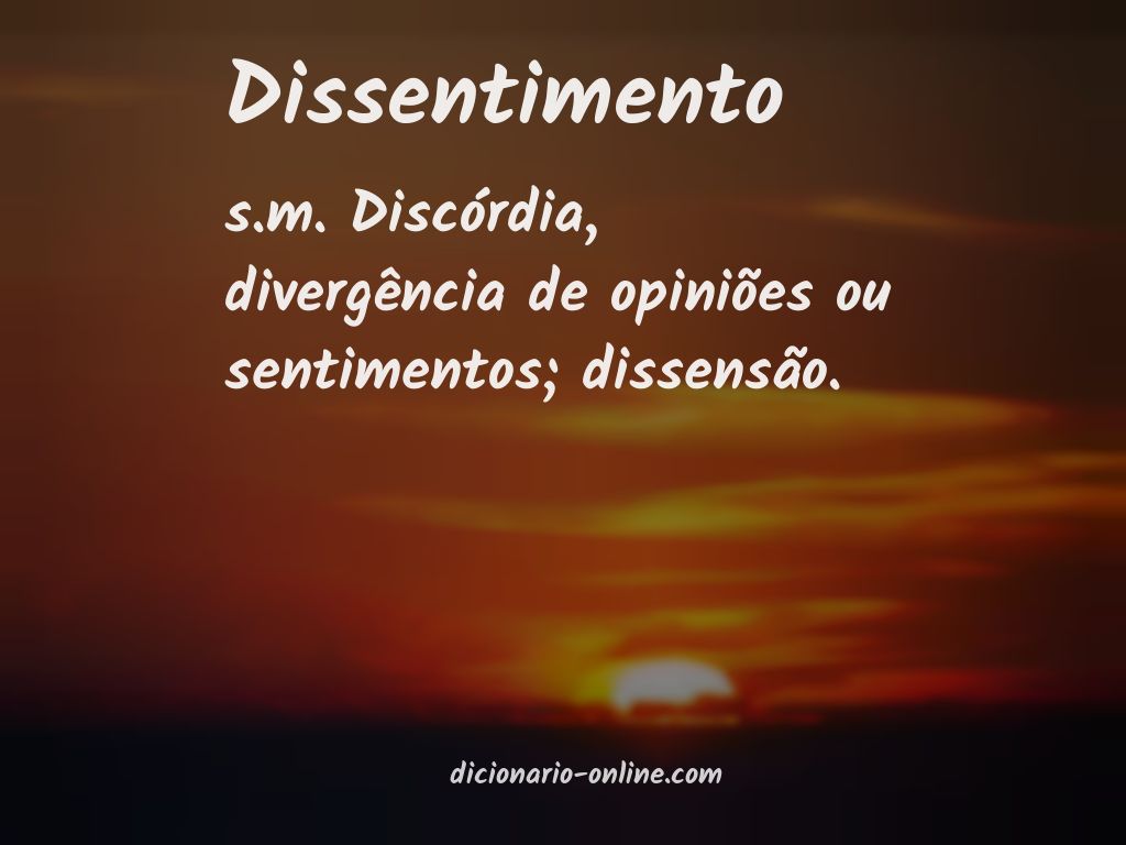 Significado de dissentimento