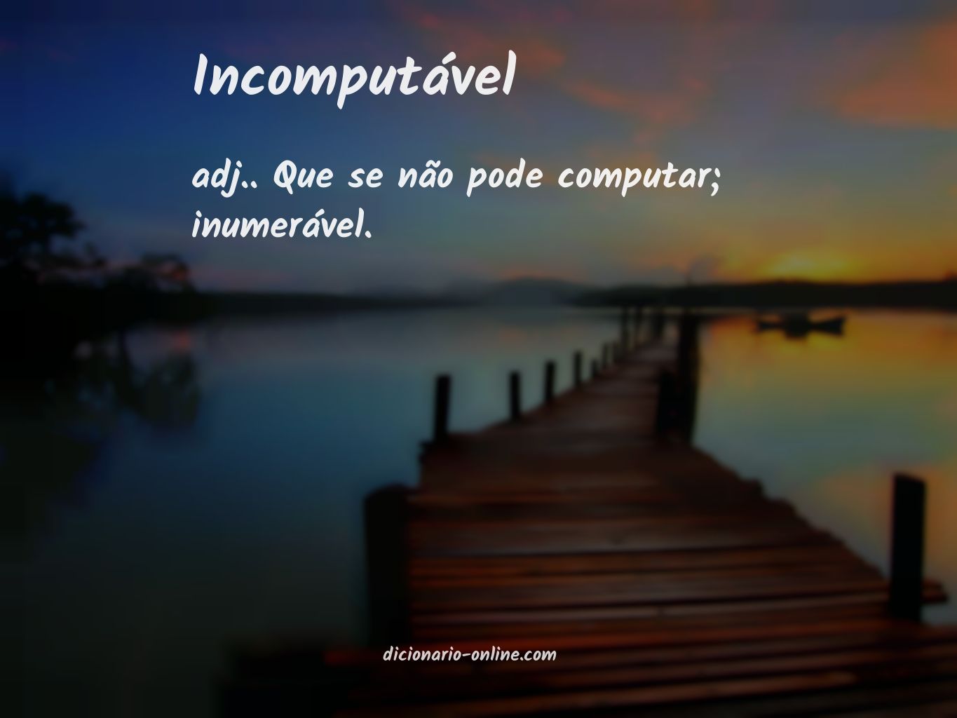 Significado de incomputável