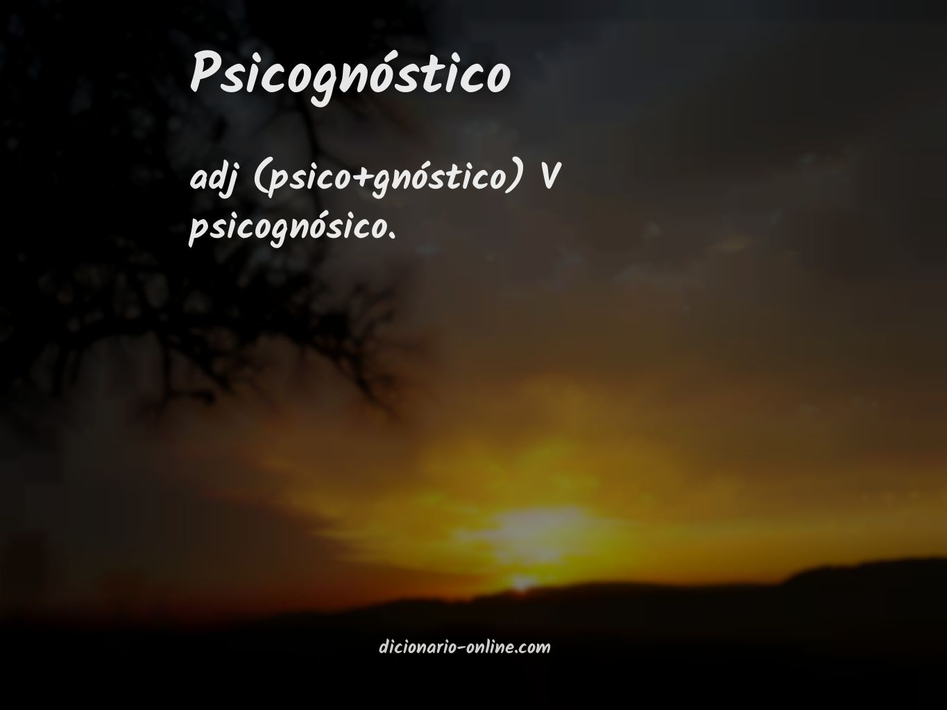 Significado de psicognóstico