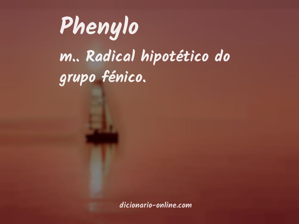 Significado de phenylo