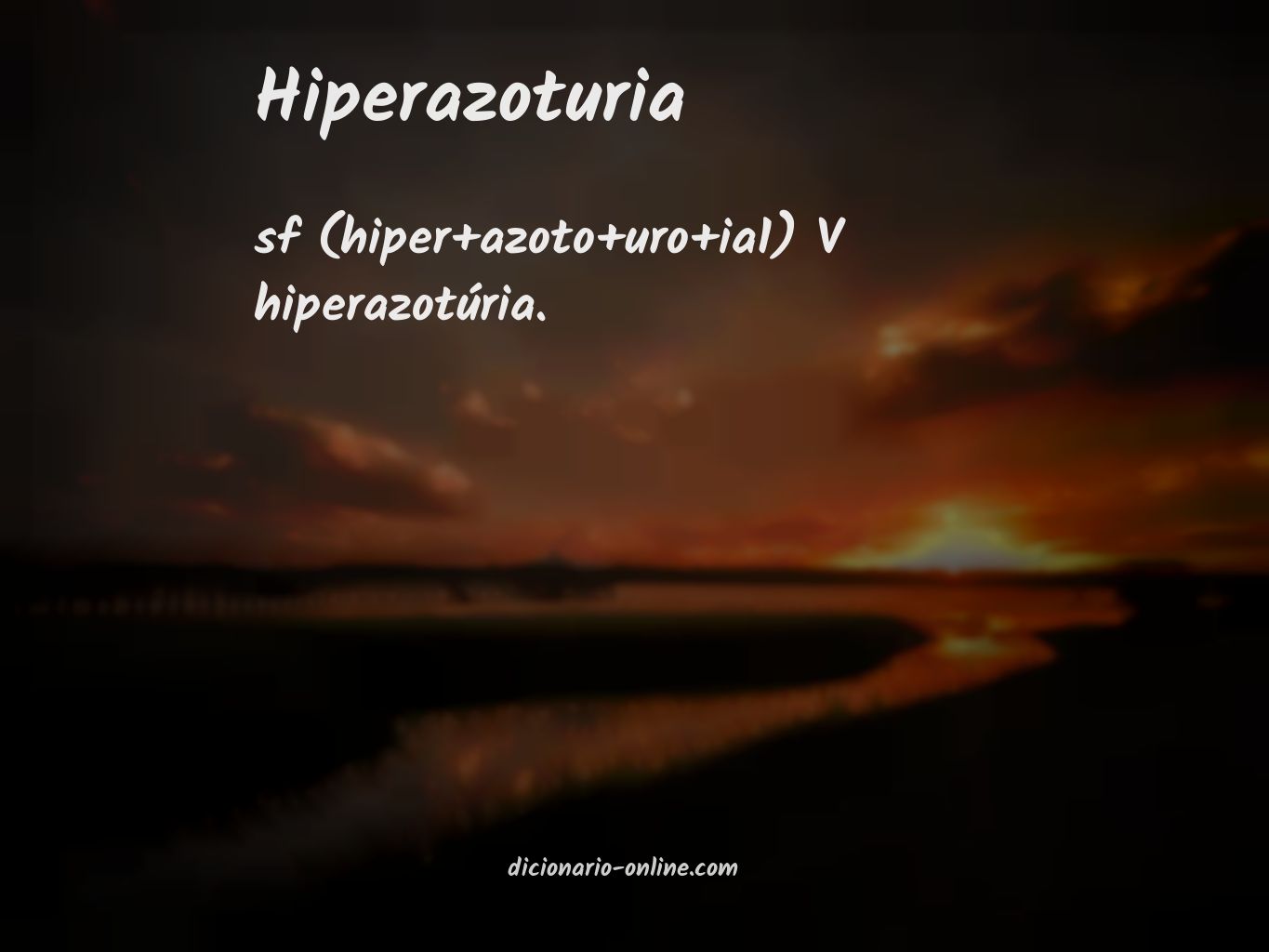 Significado de hiperazoturia