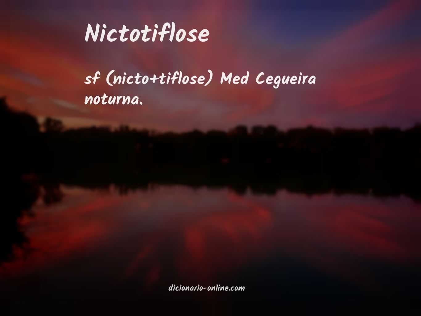 Significado de nictotiflose