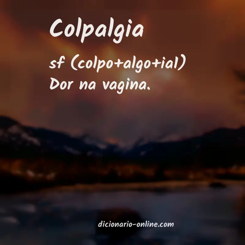 Significado de colpalgia