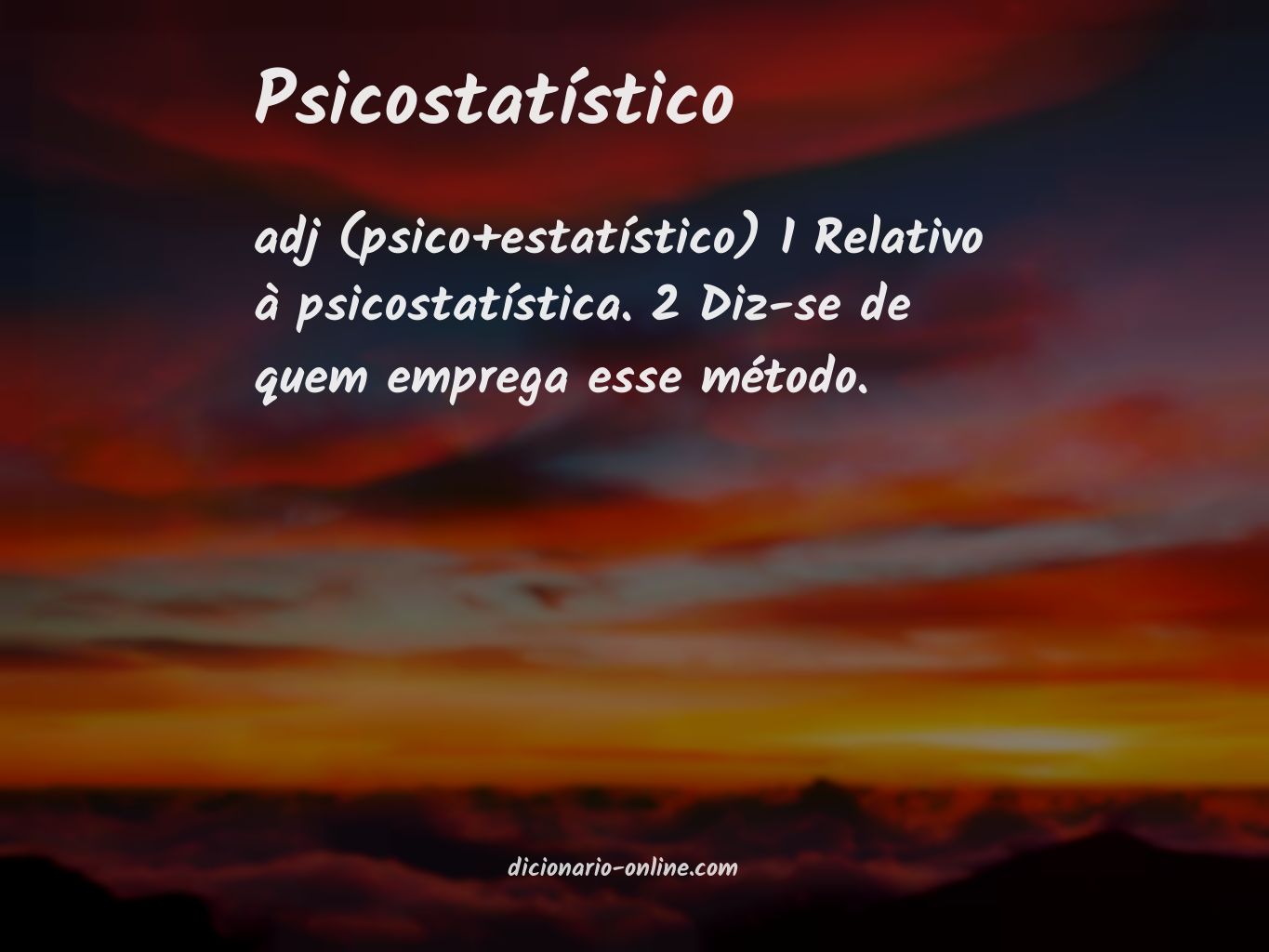 Significado de psicostatístico