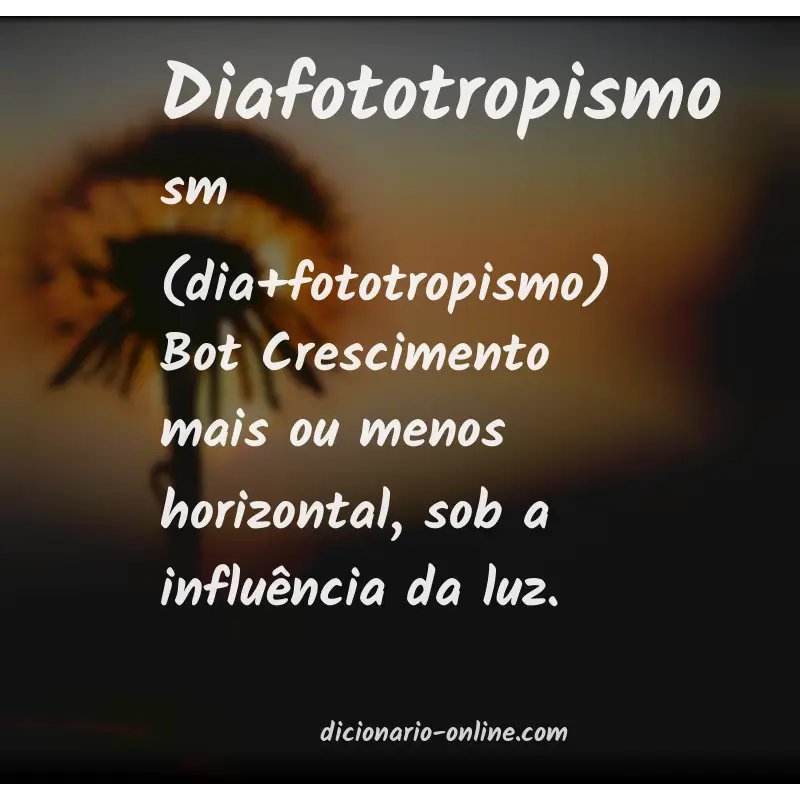 Significado de diafototropismo