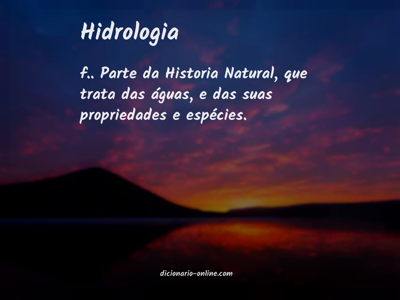 Significado de hidrologia