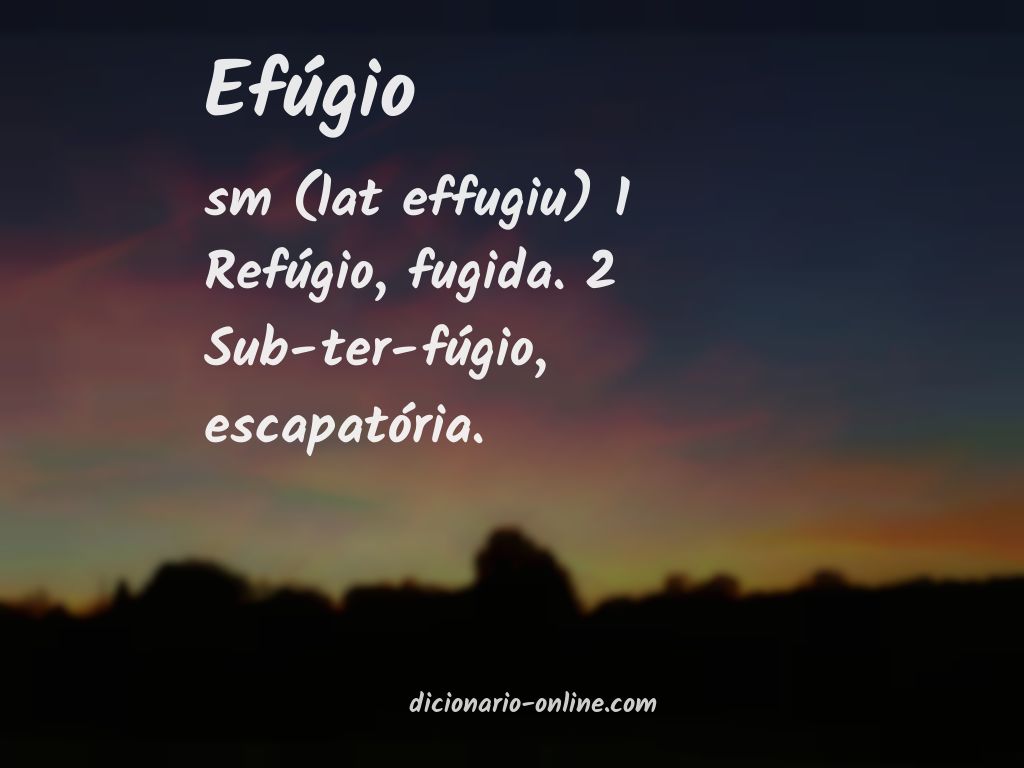 Significado de efúgio