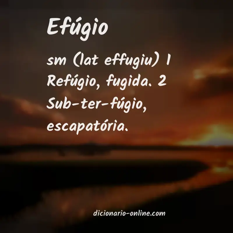 Significado de efúgio