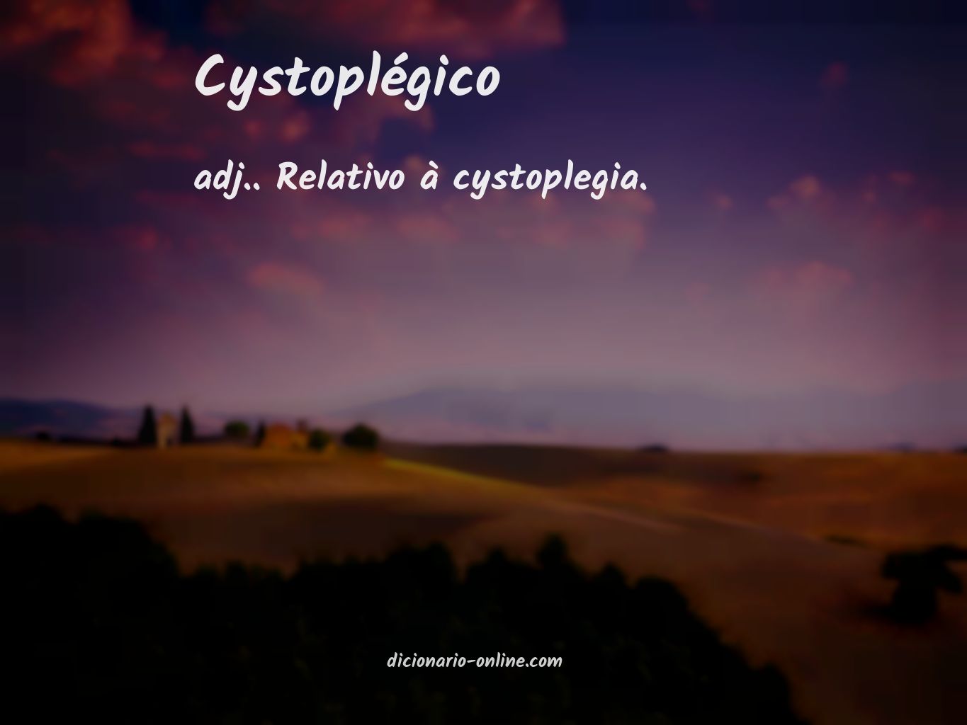 Significado de cystoplégico