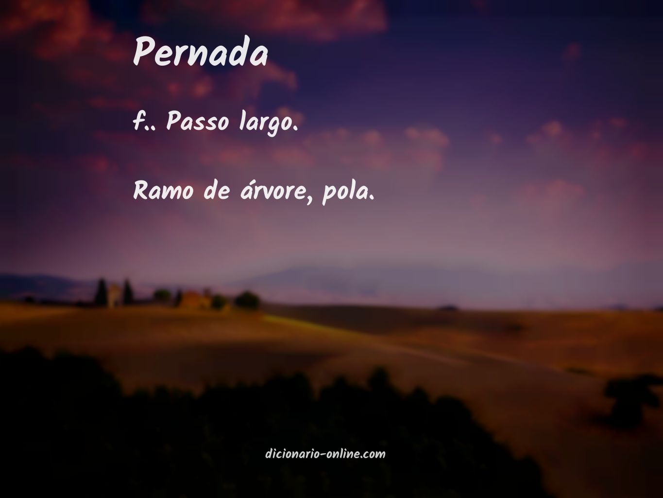 Significado de pernada