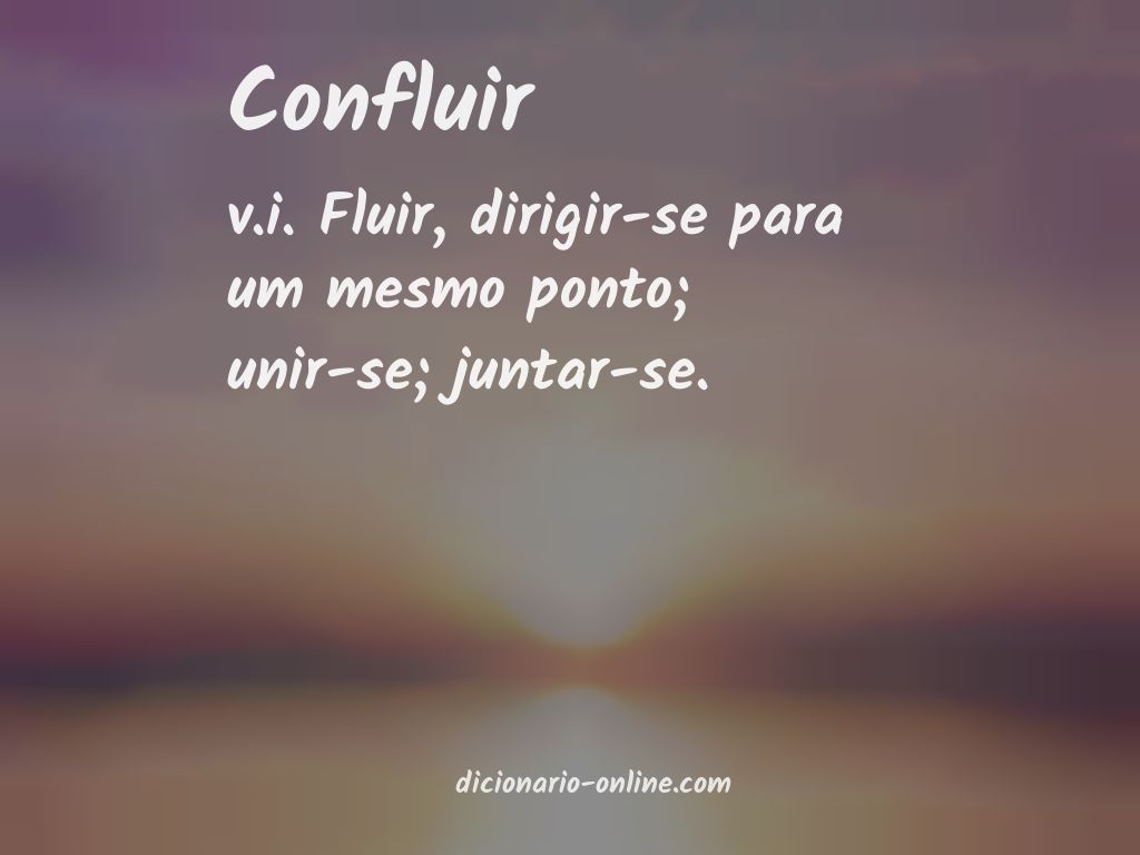 Significado de confluir