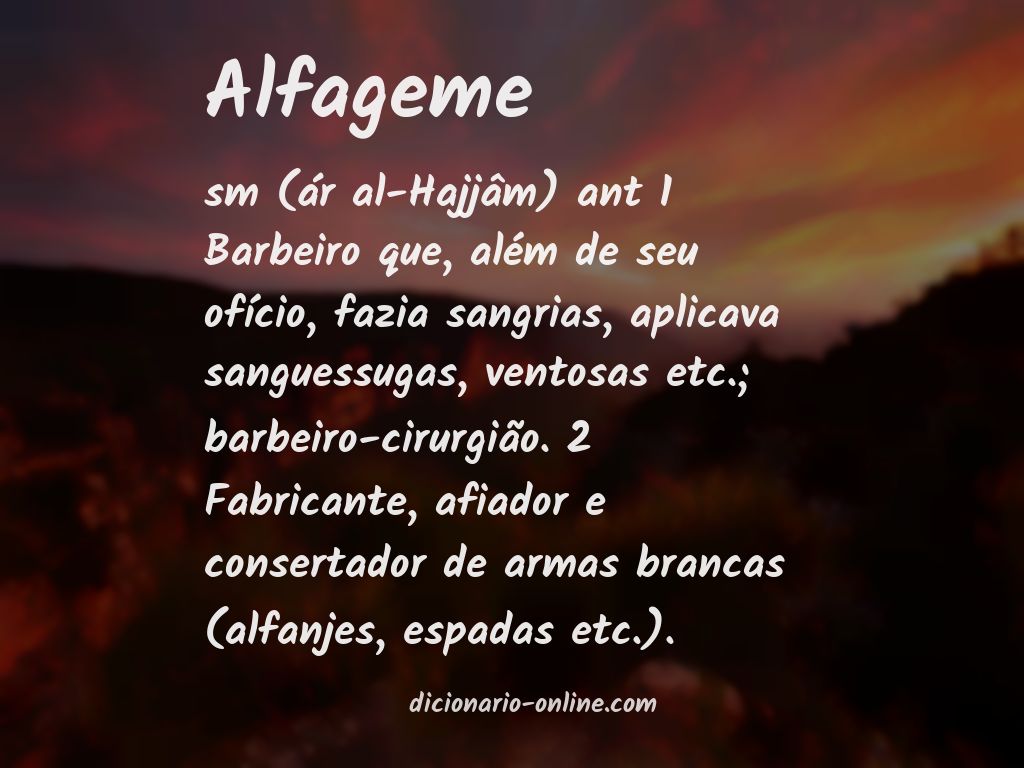 Significado de alfageme